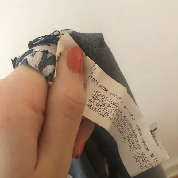 Zara Black Leaf Print Sleeveless Wide Leg Jumpsuit - Picture 9 of 9